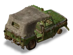 Police car on Nasdara (Badlands) in DayZ