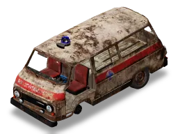 Ambulance on Sakhal in DayZ